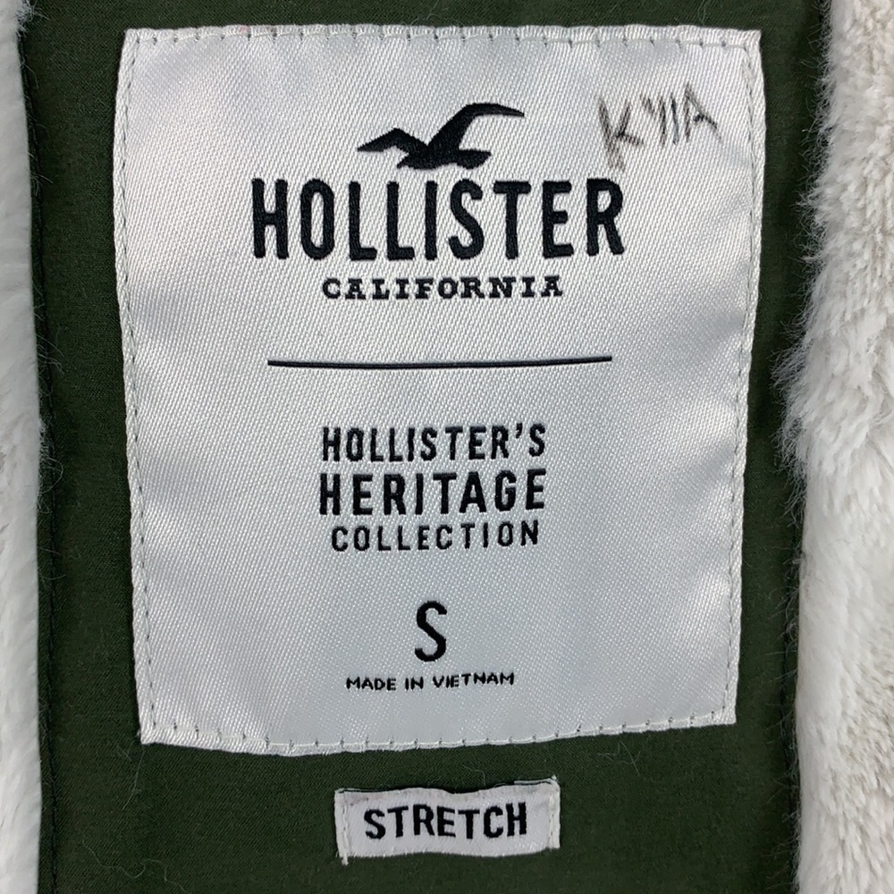 Hollister heritage green hooded coat size S - Picture 9 of 12